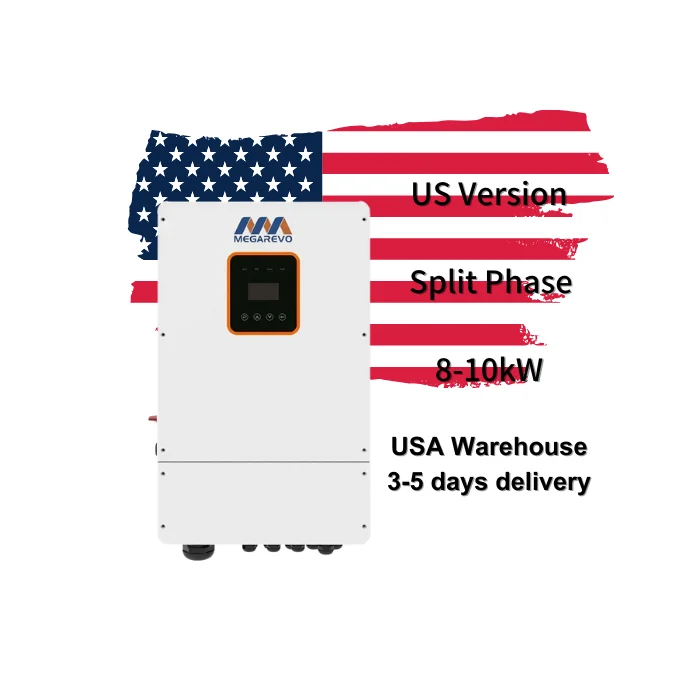 Megarevo USA Warehouse Megarevo hybrid inverter 8kw 10kw split phase 120v 240v hybrid solar inverter mppt charge controller