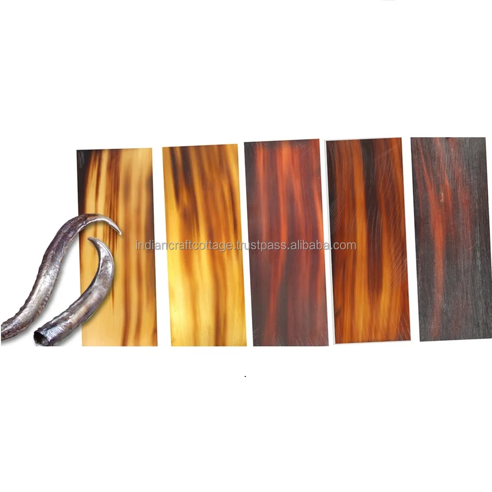 Natural Buffalo Horn Plates in custom made sizes suitable for eyeglass frame manufacture