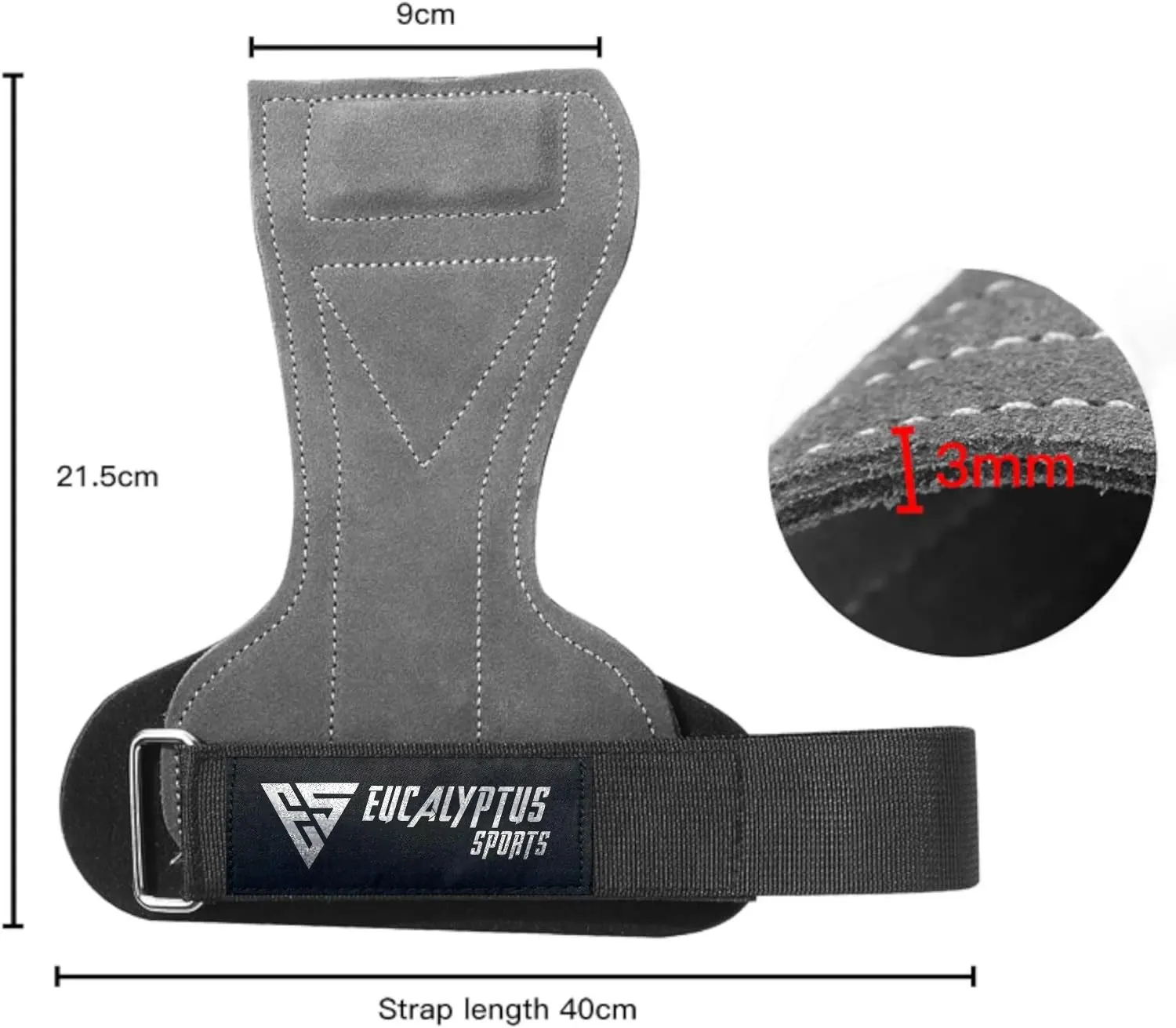 Neoprene Fitness Lifting Straps for Crossfit Strength Training & Bodybuilding with 7mm Wrist Pad Customizable Logo