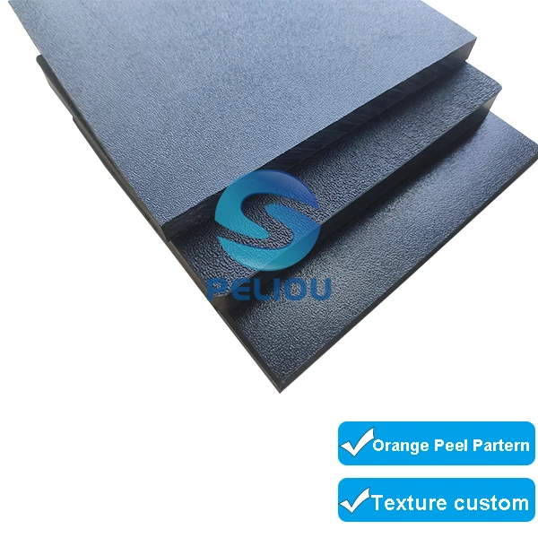 Custom Black Orange Pattern Textured Marine Grade Starboard UV Stabilized Seaboard Hdpe Board