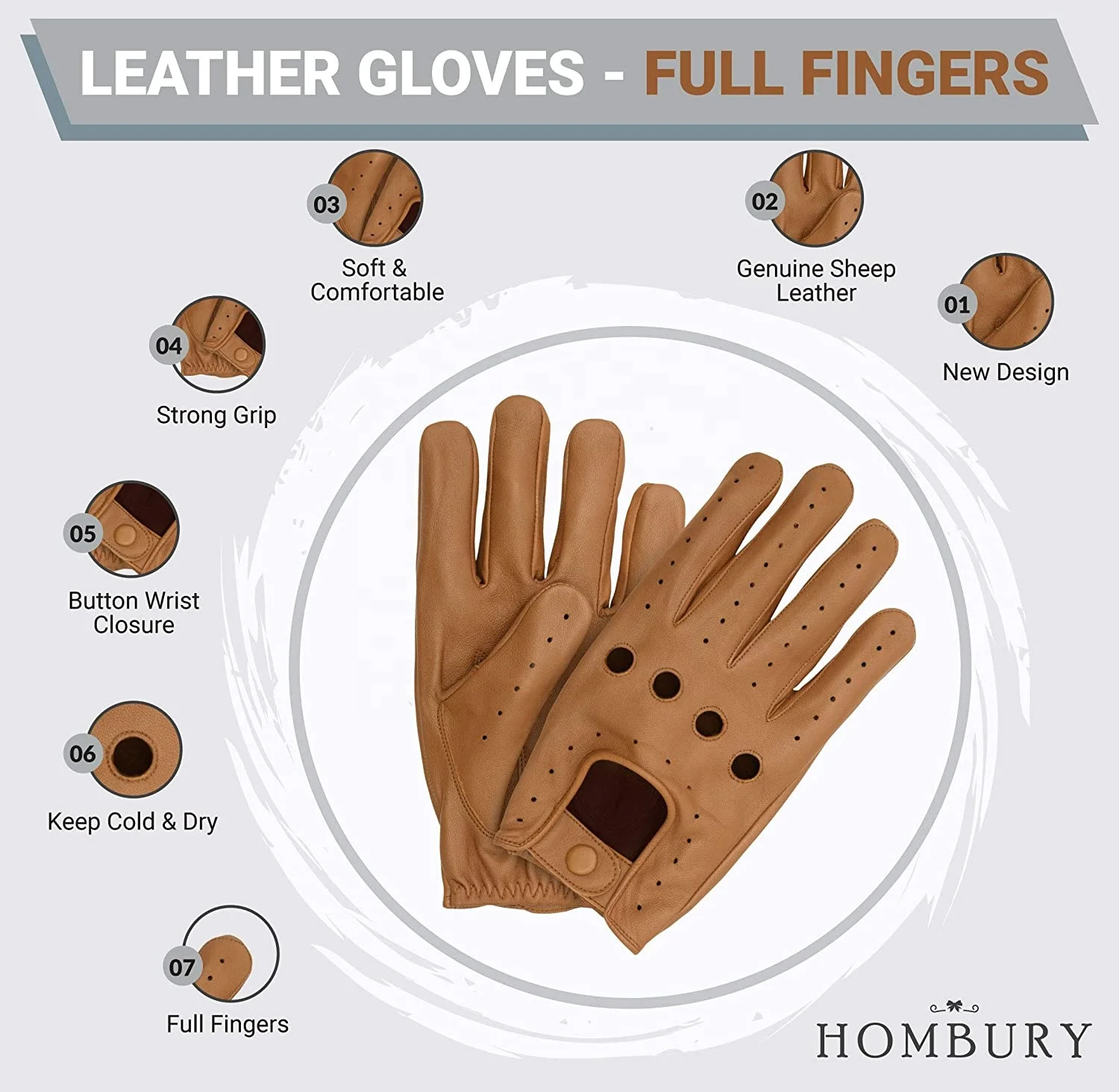 Whole Sale Size Soft Driving  Fashion Leather Dressing Gloves Quality Driving Gloves