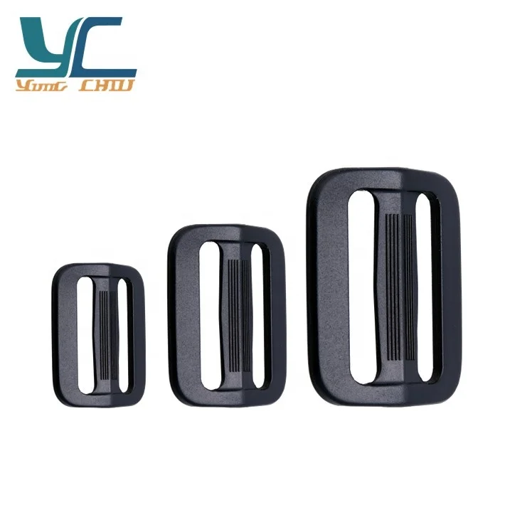Backpack strap plastic adjustable tri glide slider buckles