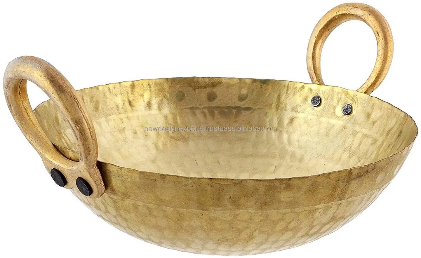 Латунный ВОК латунная кухонная утварь Kadhai Karahi Kadai для здоровья