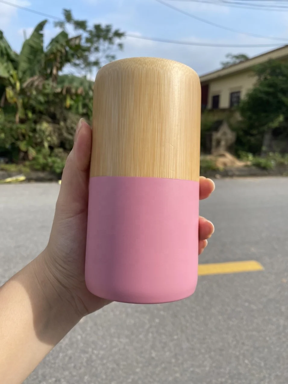 Organic Healthy Biodegradable Coffee Tea Bamboo Cup High Quality Plastic Free 100% Natural Cups & Saucers Customized Logo Gift