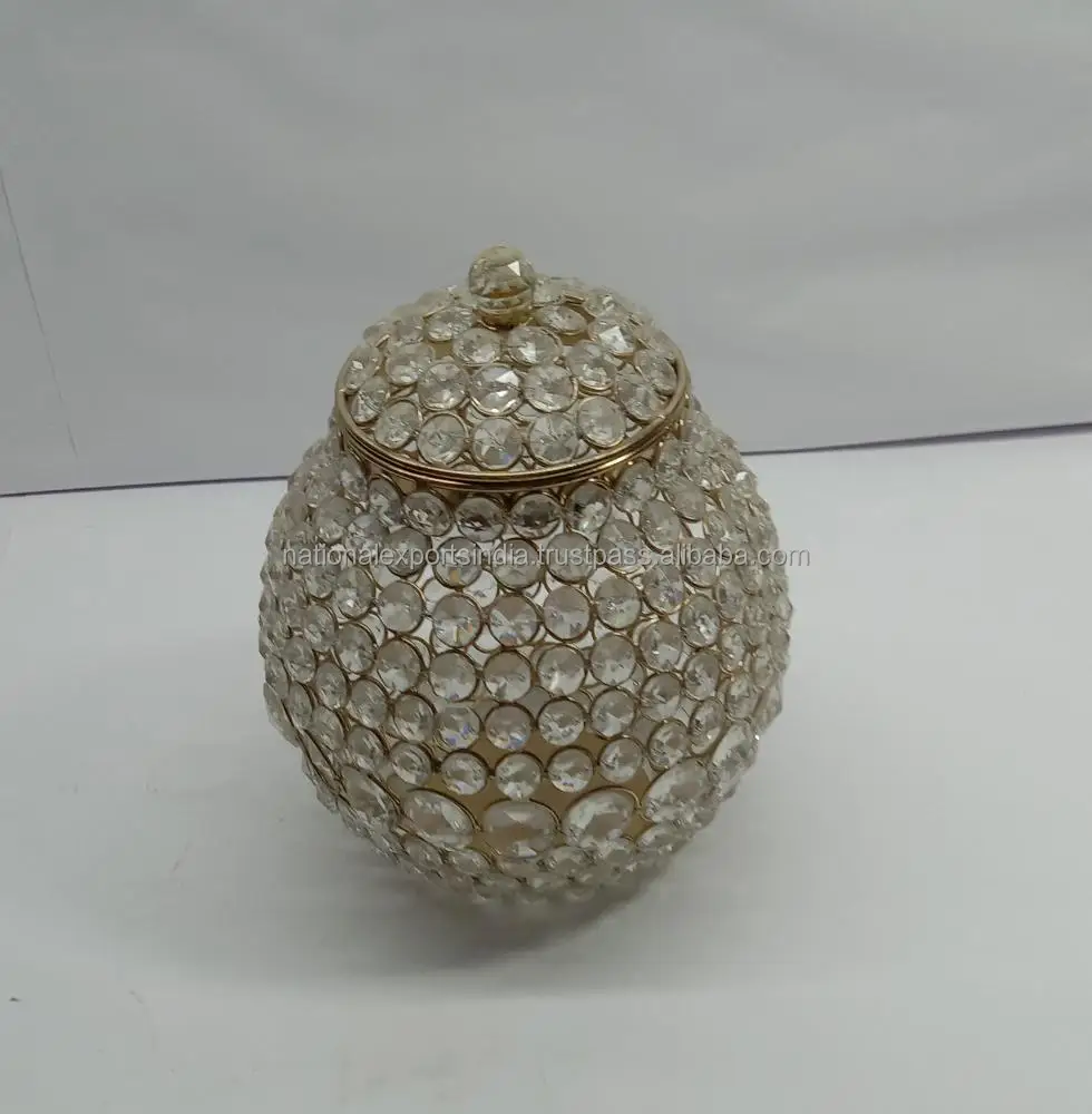 Candle With Lids Candle Glass Jar With Lid Custom Empty Electroplated Gold Silver Copper crystal Jars for home decor