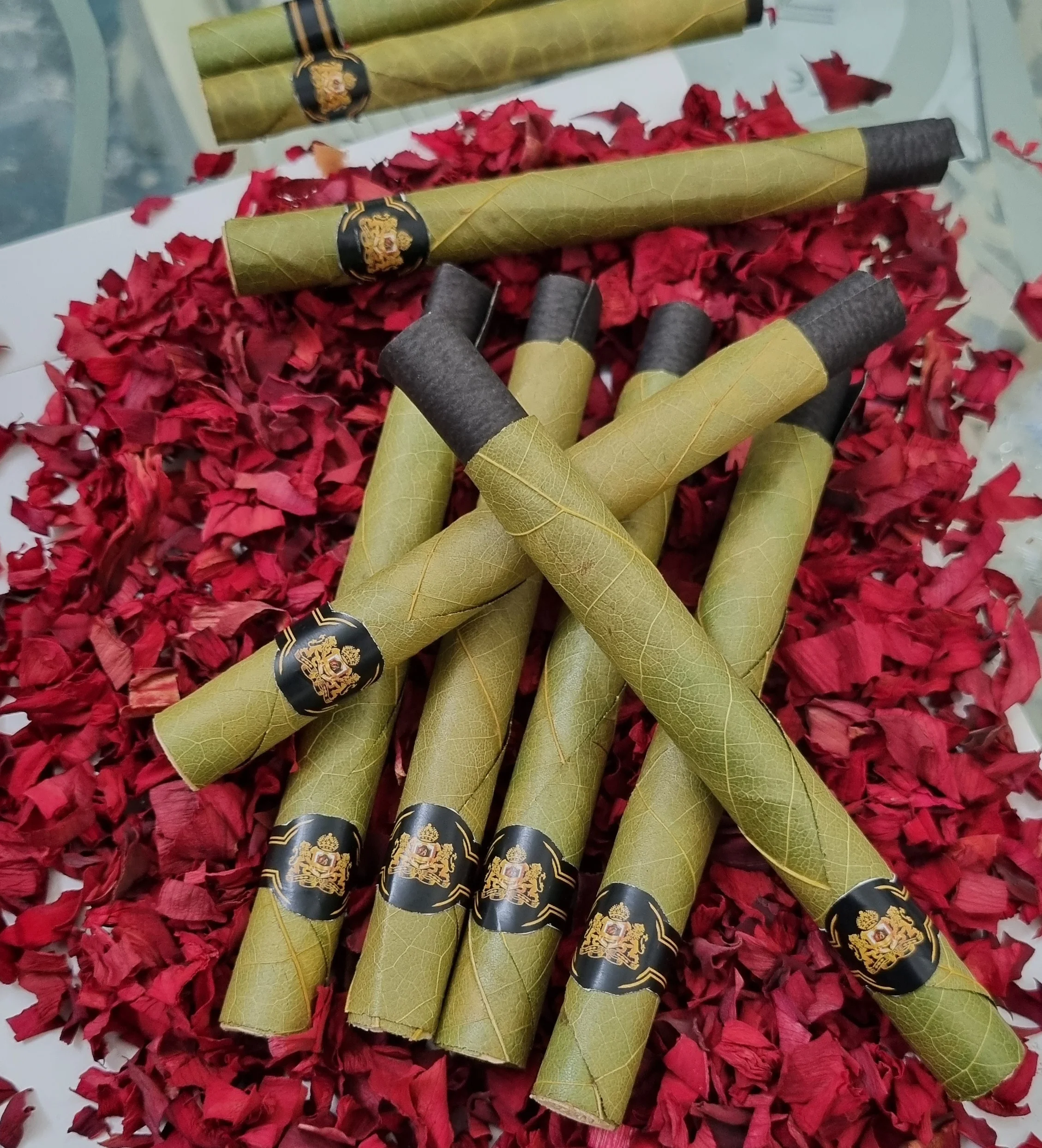 Flavored Palm leaf Mango Watermelon Blueberry Mint Cocoa Litchi Banana Russian Cream filter tips spiral paper filters