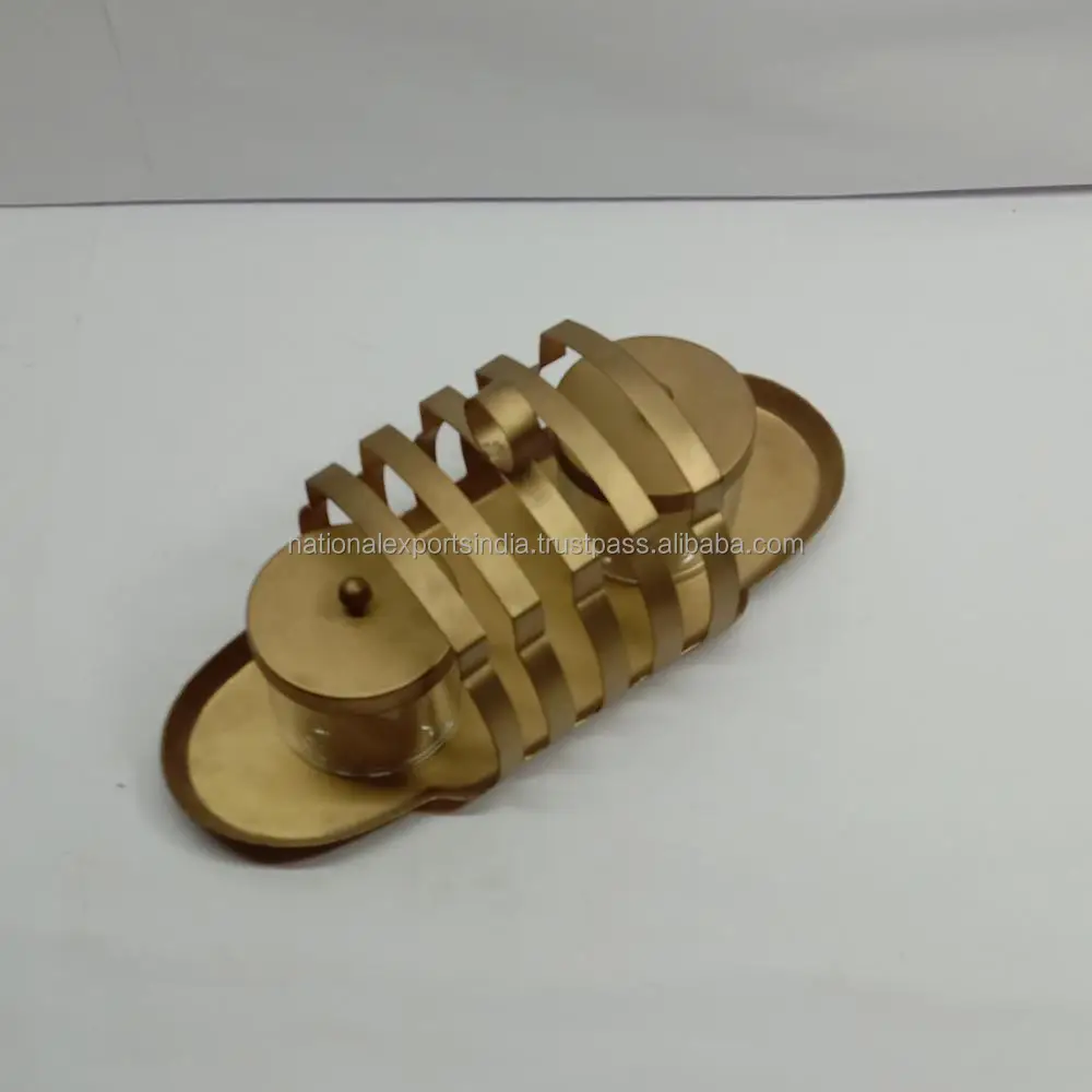 Поднос с золотым отсеком поднос для закусок и блюда металлический сухофруктов крышкой