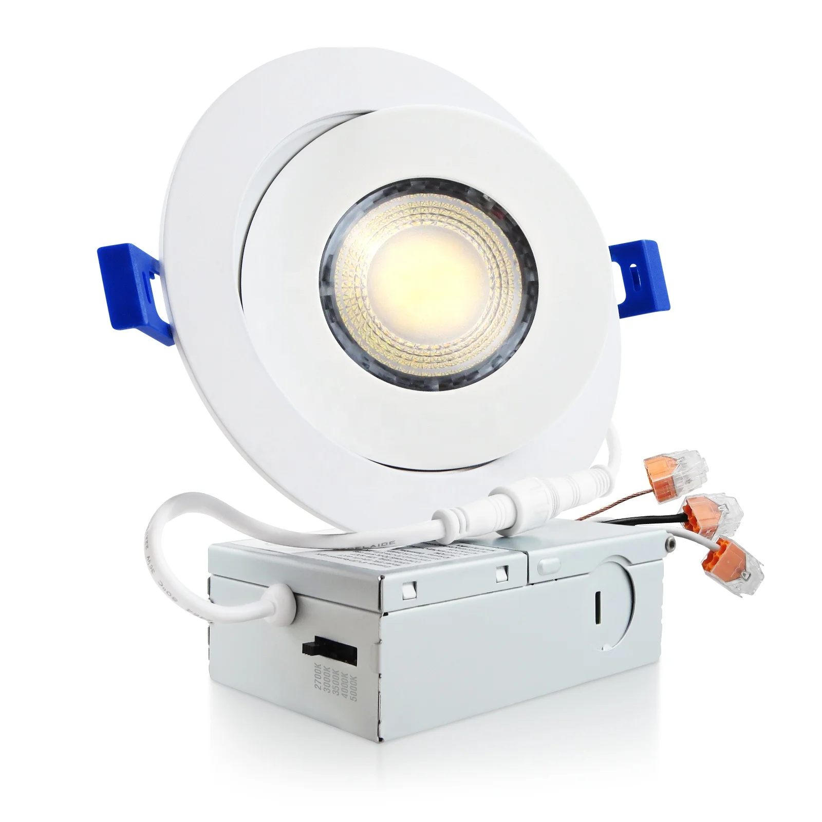 Подвес Downlight Lanbot ETL 3/4/6 дюймов белый Круглый 120VAC 12 Вт 5CCT CRI90 + 1000LM с регулируемой яркостью влажное место