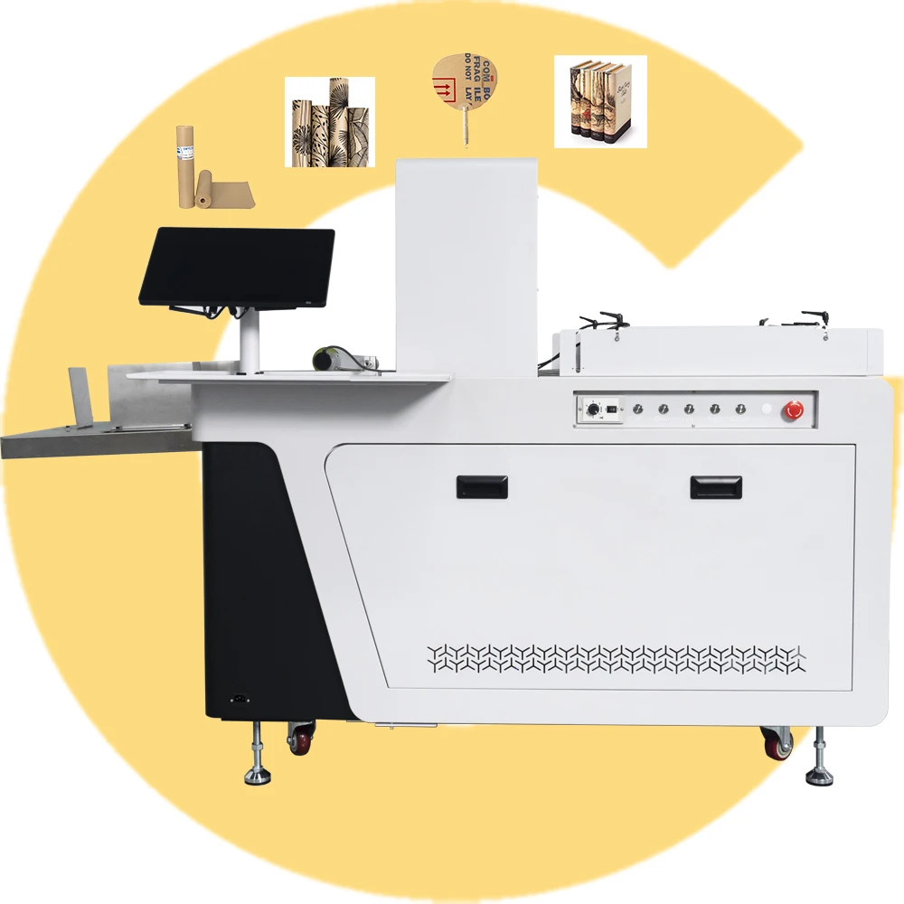 Giftec A3 Однопроходный принтер 600 мм ширина CMYK высокоскоростная картонная печатная машина для крафт-картона гофрированного картона