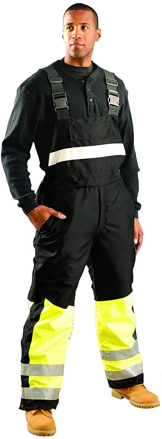 Safety Winter Bib Work Pants Lime Green Overall Bib 2021 Top Quality Work Bib Pants