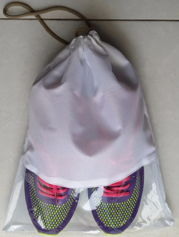 Cheap Price Shoe Bag Pouch Bag for Shoes Non Woven Fabric Mixed PVC Transparent Drawstring Dust Bags for Shoe, Handbags, Cloth