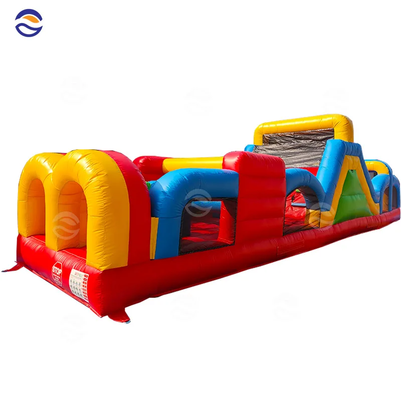 Funny Large Inflatable Combo Obstacle Course Party Rentals Inflatable Palm Tree Coconut Tree Obstacle Course For Team Events