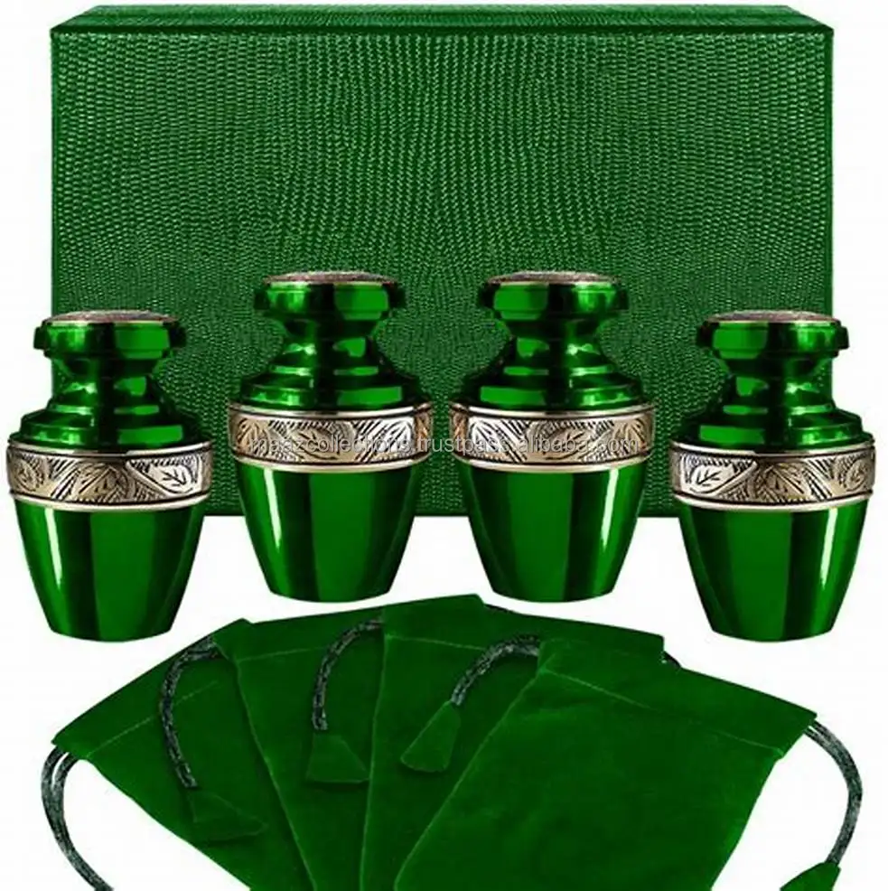 New Creative Printed Token Urns Custom Metal Funeral Products Cremation Token Urn For Human Ashes Cremation Supplies From India