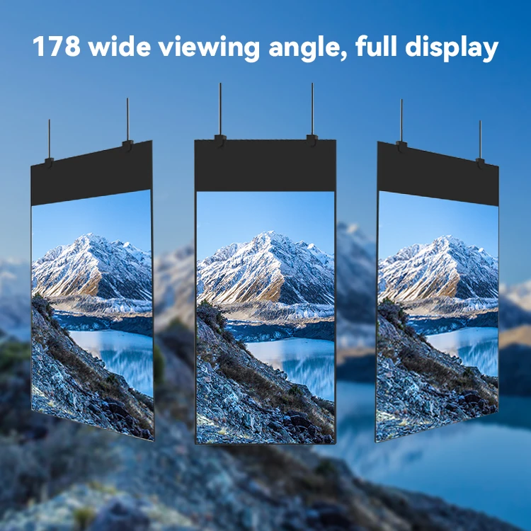 Retail Window Shopping Lcd Display Hanging Store Front High Brightness 37 43 55 Inch Ultra-Thin Screen