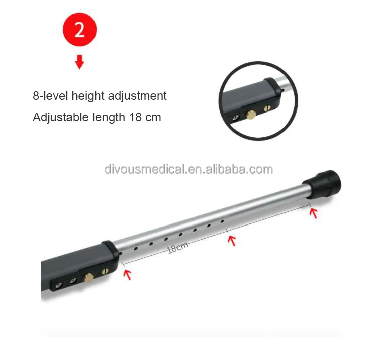 Outdoor Aluminum Alloy Walking Stick Adjustable Elderly Cane Hot selling Crutch Walker Persona Mayor Mobility Aid Disabled