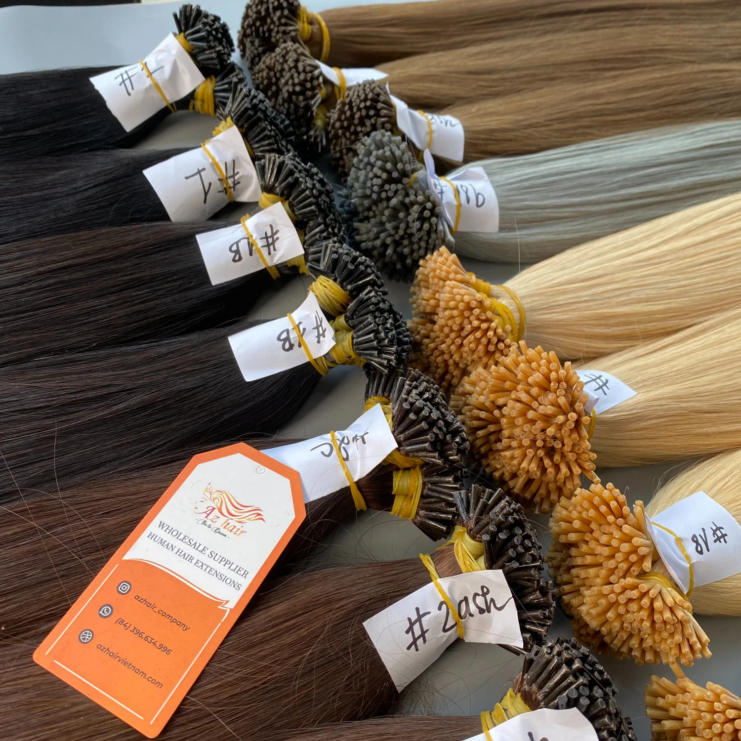 Keratin Hair I Tip Top Quality 100% Human Hair Extensions Customized Color 8-34 Inches Length Cuticle Aligned Hair
