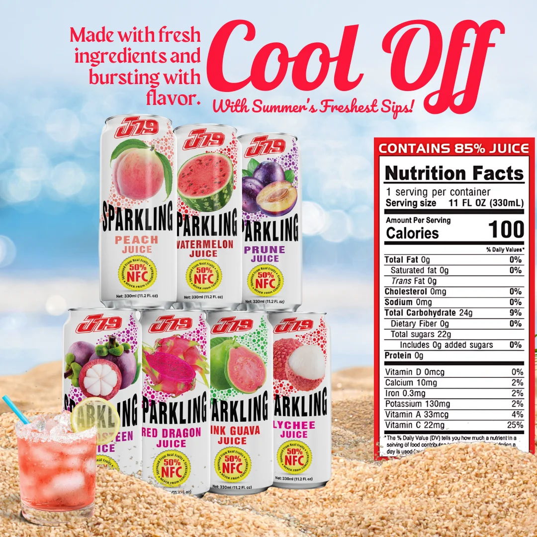 Private Label & Free Sample 330ml Sparkling Pomegranate Juice Drink - VINUT Vietnam Factory, Carbonated Beverage, OEM/ODM, Best