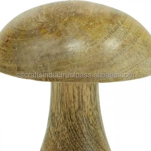 Mango Wood Mushroom Mini Graffiti Mushroom Adorns Various Sizes Wooden Mushroom Models for Arts Projects DIY Crafts Decor
