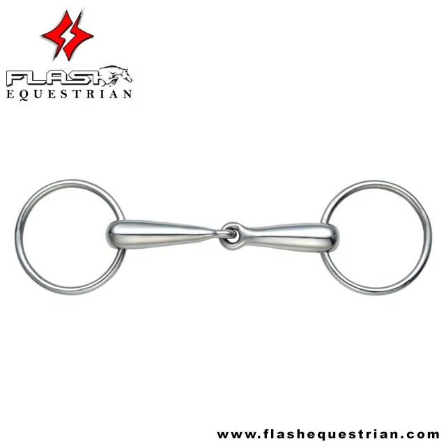 Top Quality Horse Bits Snaffle Horse Bit Stainless Steel with Hollow Jointed and Ring Loose Mouth Bit Roller