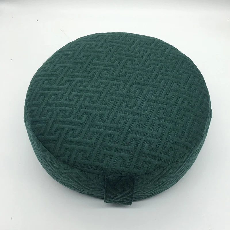 Custom Handmade Round Velvet Fabric Eco-friendly Buckwheat Hulls Yoga Meditation Cushion Floor Pillow
