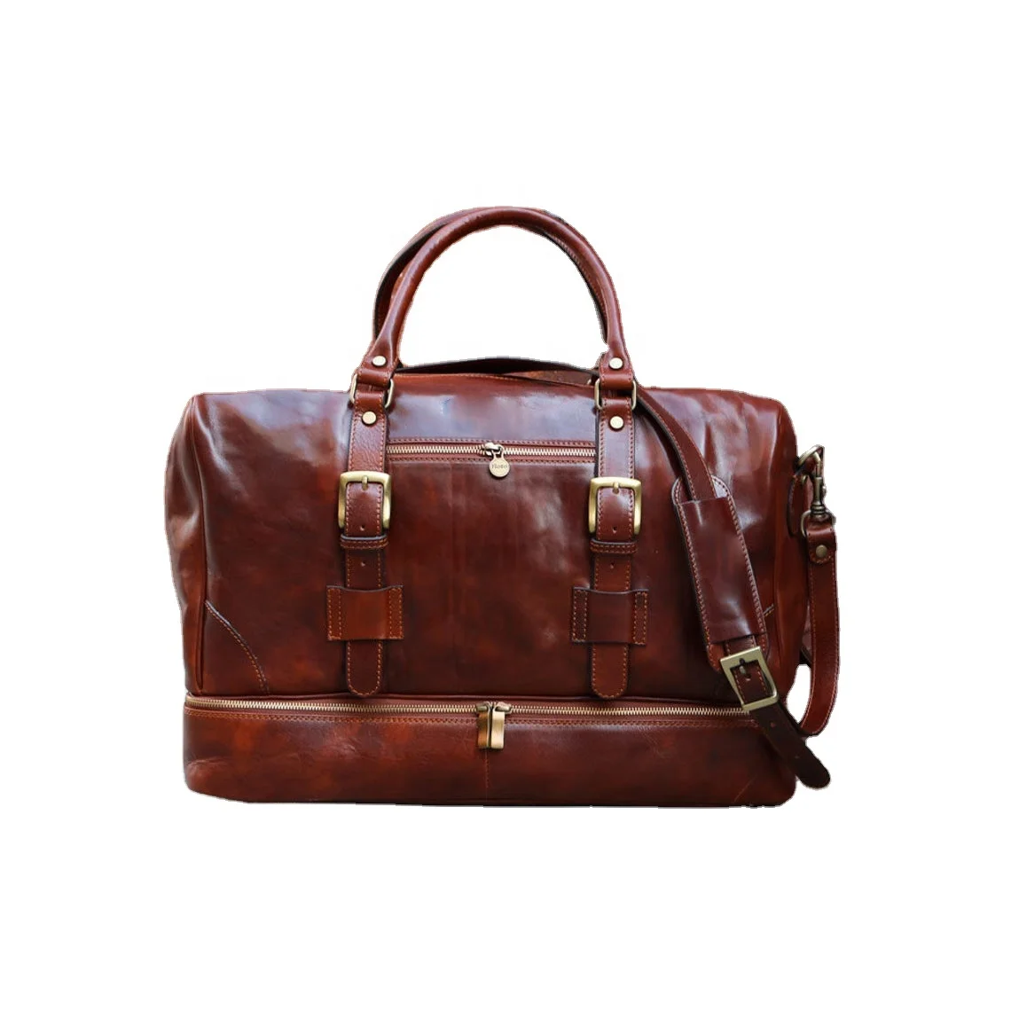 
 Водонепроницаемая кожаная спортивная сумка для путешествий и спортзала-0239  