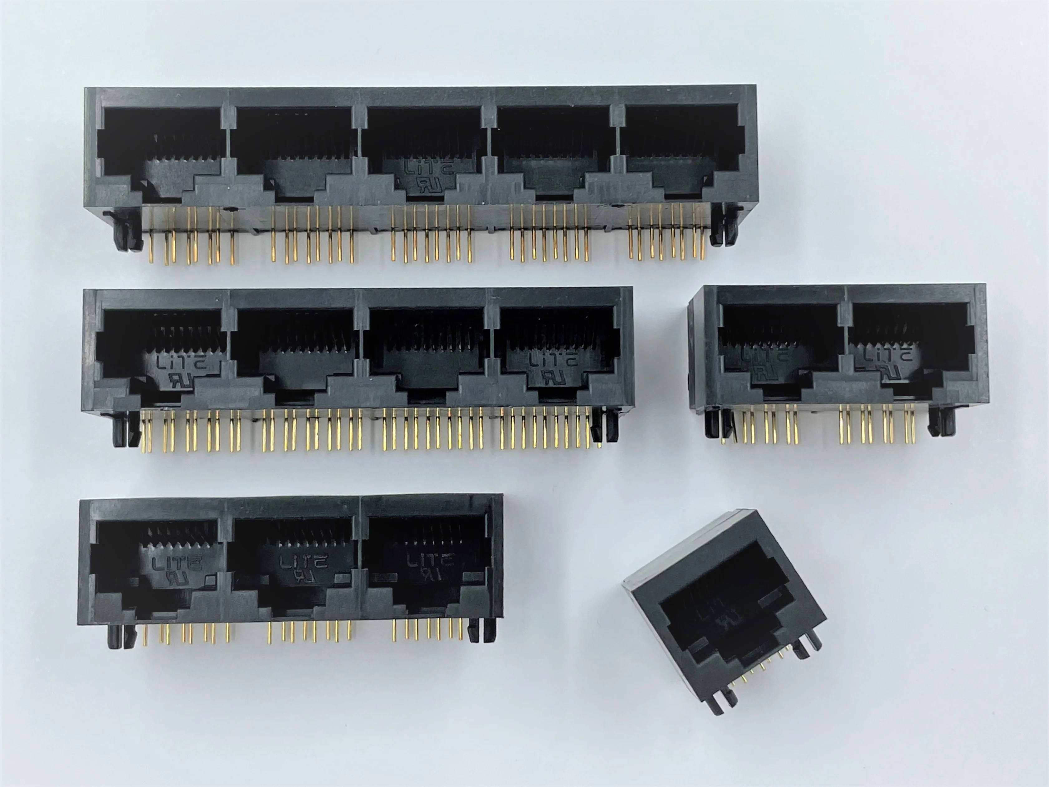 RJ45 Flat Tab down Unshielded 90 degree SMT 8P8C