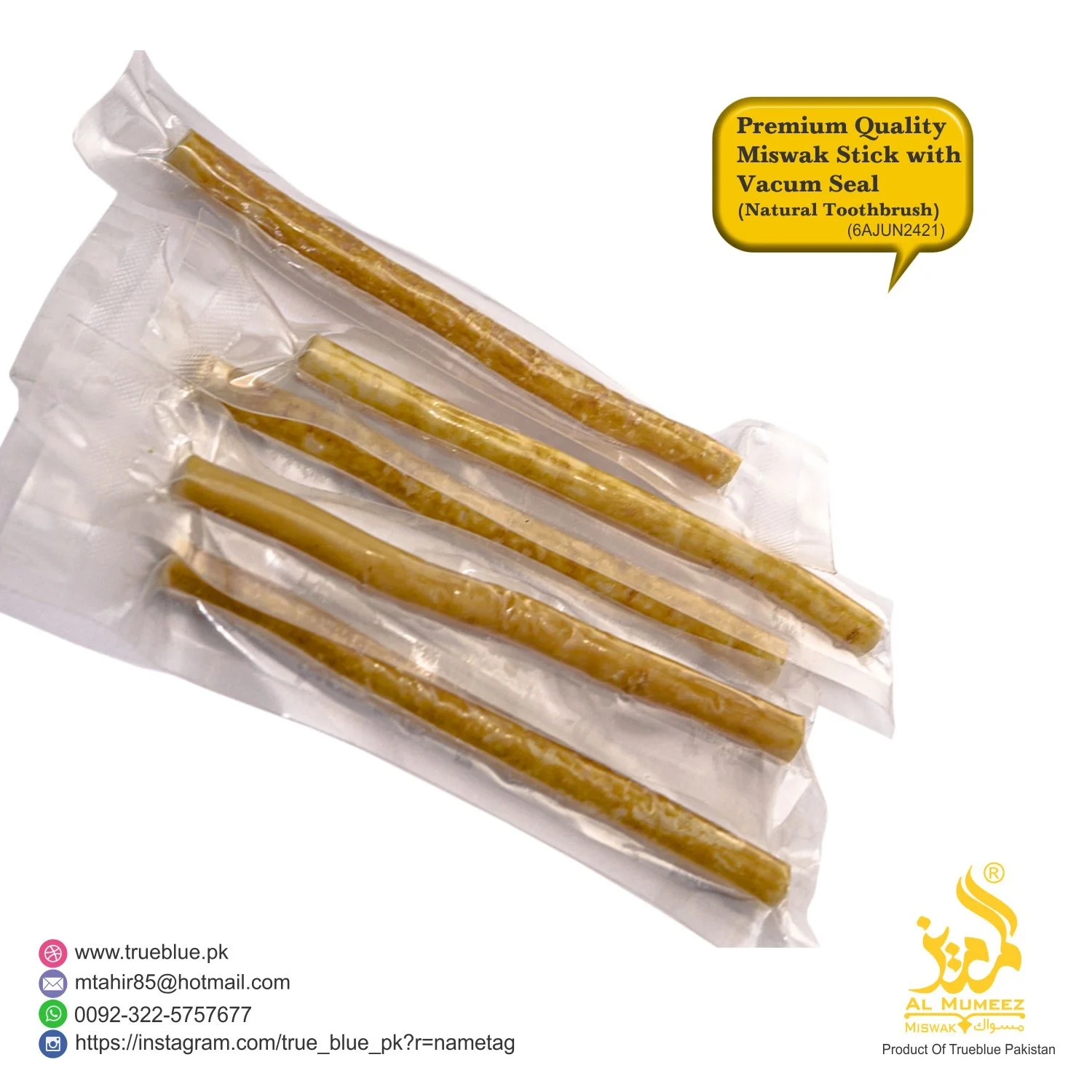 BEST QUALITY VACUUM PACKED MISWAK/SEWAK/SIWAK/NATURAL TEETH CLEANING STICK