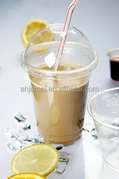 Take Away Disposable Plastic Beer Cups PLA Cup Cold Drinking Milk Tea Customize Wall Logo 12 16 24oz