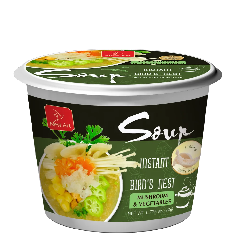 Instant Bird Nest Soup Nest Art Brand Freezed-dried Instant soup Fungus and  vegetable flavor ready to eat