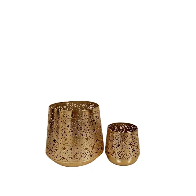
LATEST DESIGN IRON PERFORATED T-LIGHTS- SET OF 2 AT AFFORDABLE RATE 