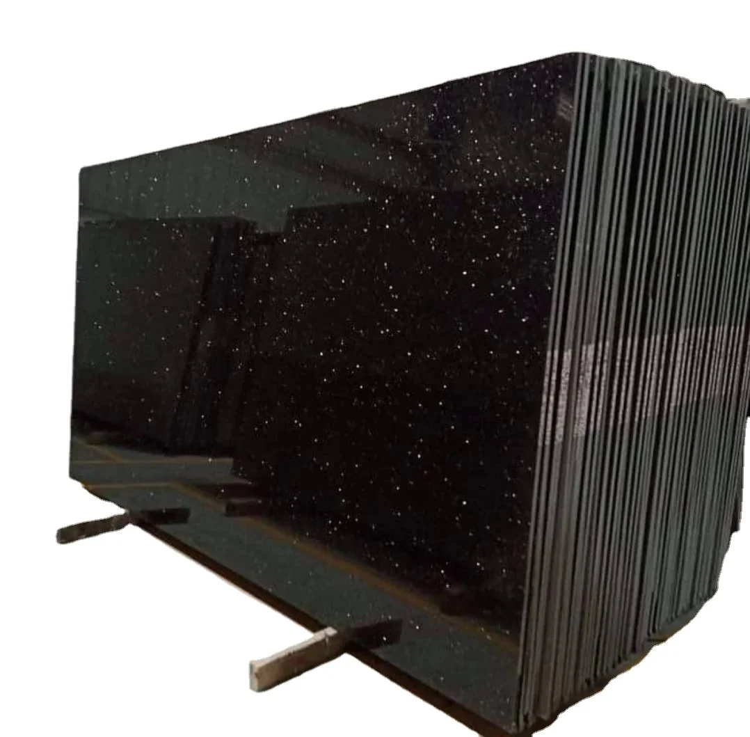 Premium Black Galaxy Granite Modern Design Style Wholesaler Exporter from India with Polished Surface Finish Villa Application