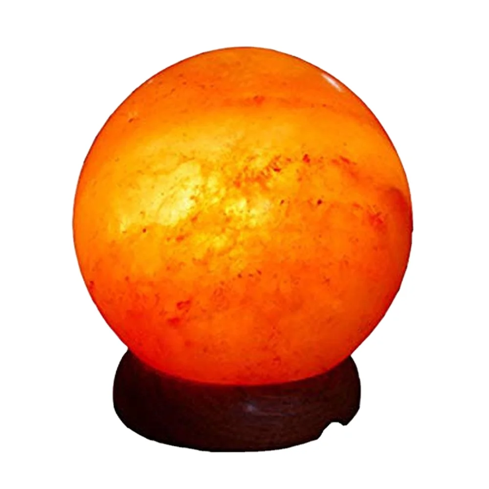 Beautiful Crafted Sphere Round Ball Shape Salt Lamp Made With Himalayan Pink Salt With Electric Cord & Bulb