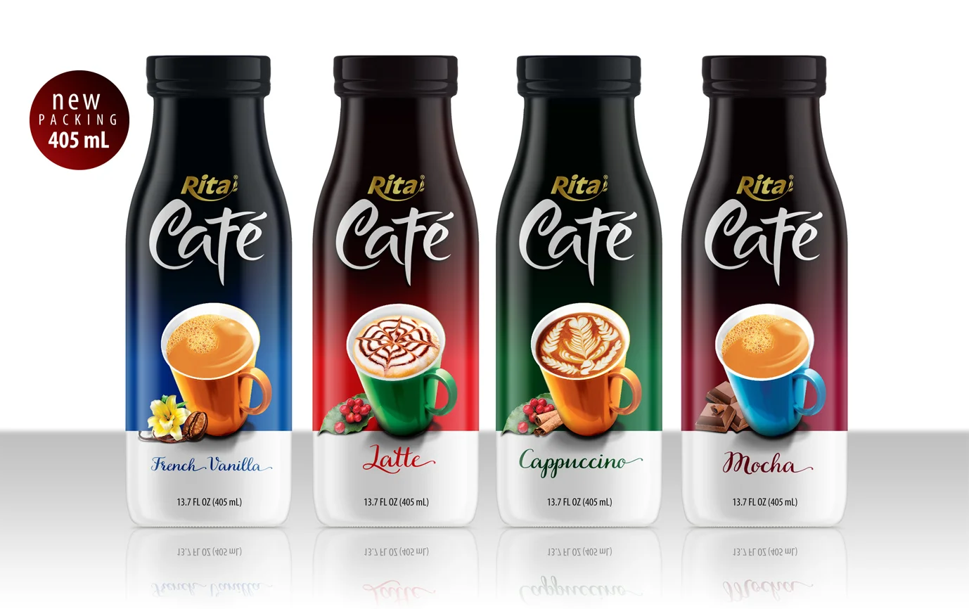 Rita French Vanilla Coffee Drink 405ml Glass Bottle Manufacturers OEM Fast Delivery and Quality Service