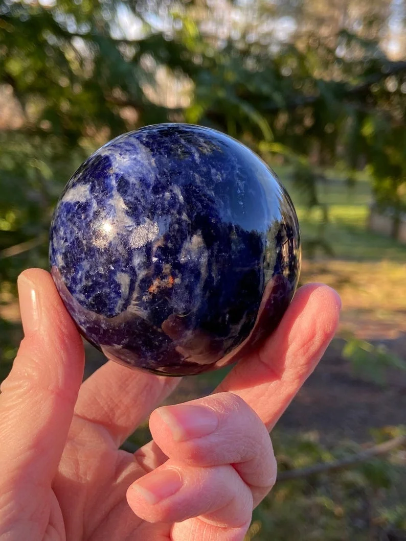 Sodalite Sphere for Meditation and Healing Gemstone Crystal.jpg