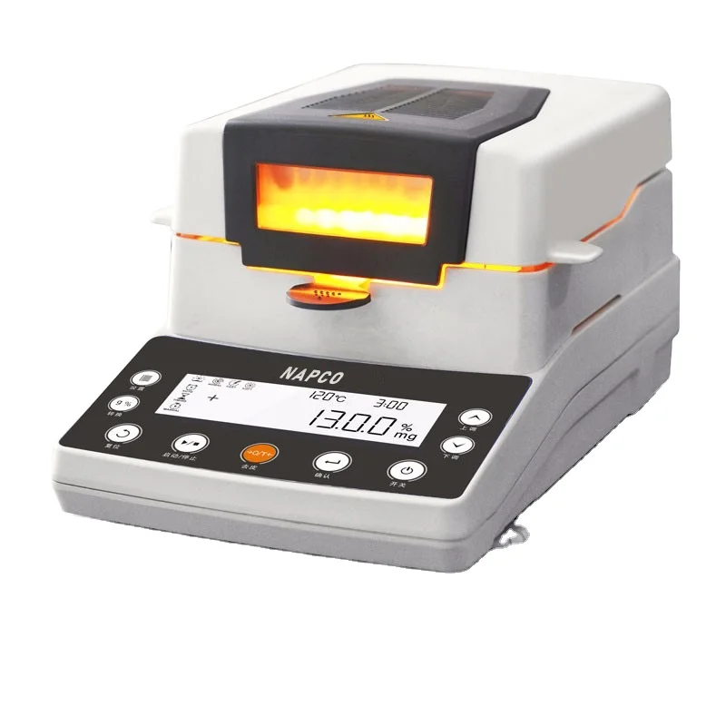 Сенсорный экран, измеритель влажности чая, 110 г, 0,001 г, автоматический галогенный нагревательный тестер, анализатор влажности для кормления пищевых продуктов