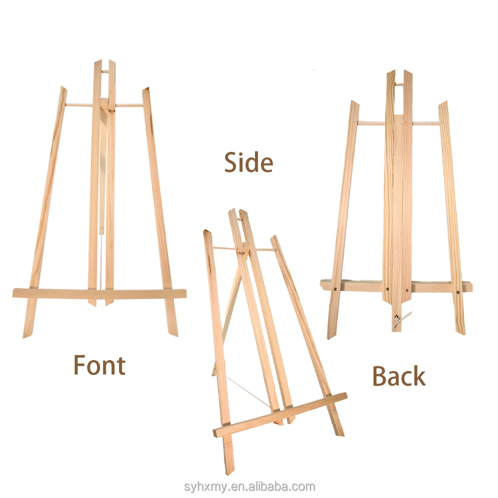 Desktop Easels 30CM Pine Wooden Triangle Art Easel Adjustable for kids Painting Display stand