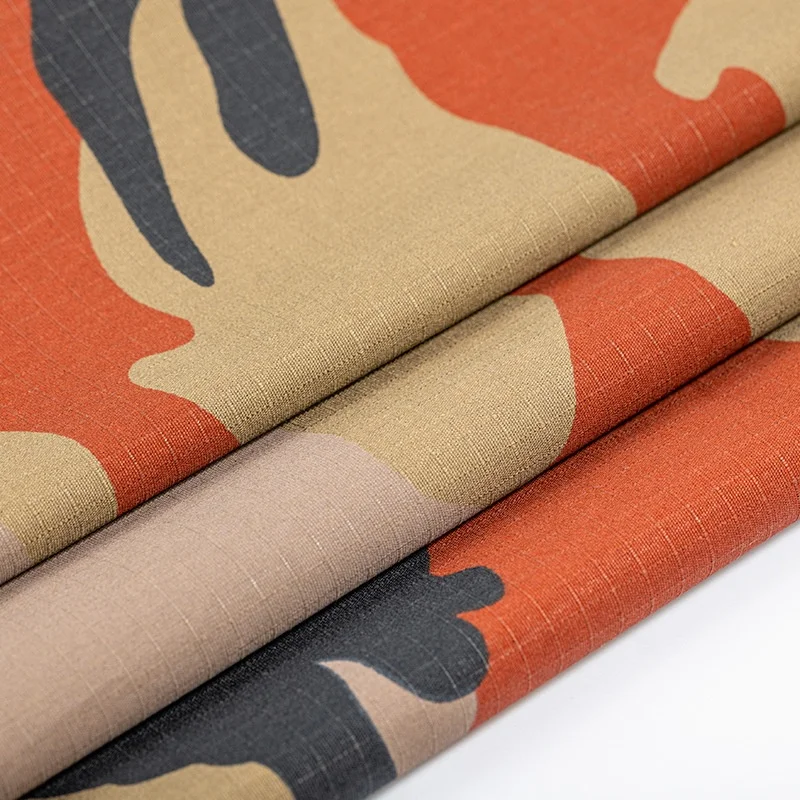 Cheap Sand Spot Cotton Card Twill Tiger Camouflage Fabric Uniform Fashion Garment Fabric