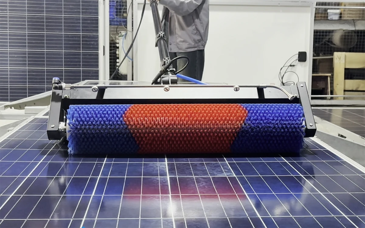 Multifit 3.5 Meters Length of Rolling Solar Panel Cleaning Brush with the Brushless Motor, more Cleaning Effciency than ever