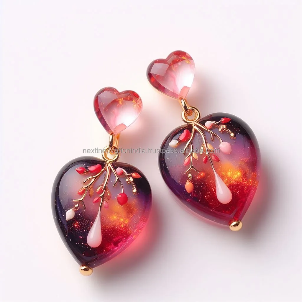 Handcrafted Exquisite Resin Statement Earring Tops Collection of Unmatched Best Quality