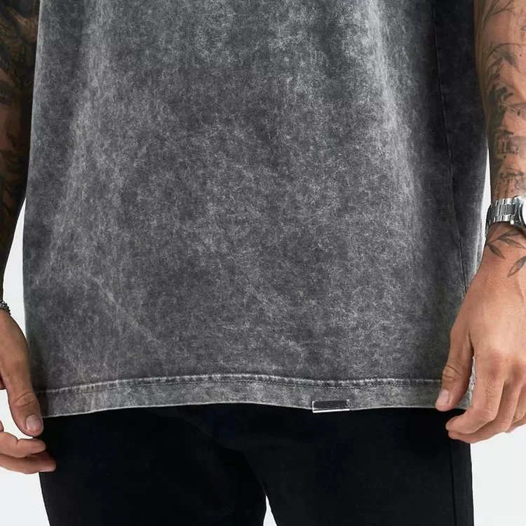 new Wholesale High Quality Mens Acid Wash T-shirt Streetwear hip hop tshirts custom graphic vintage t shirts