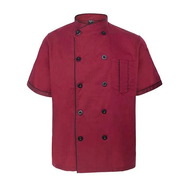  Униформа шеф-повара жакет с коротким рукавом унисекс для кухни