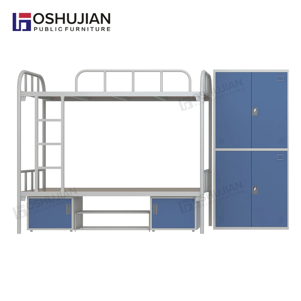 University school employee Metal Apartment 2 people stair double bed steel bunk bed