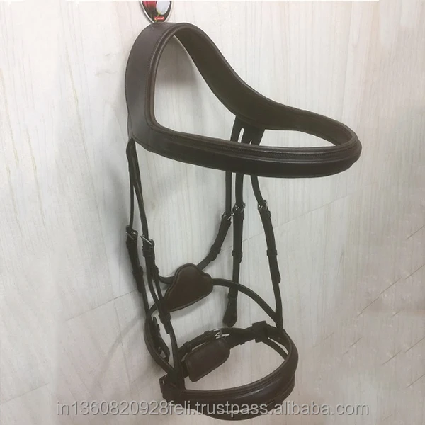 Fancy Leather Horse Bridle Padded At Noseband & Browband
