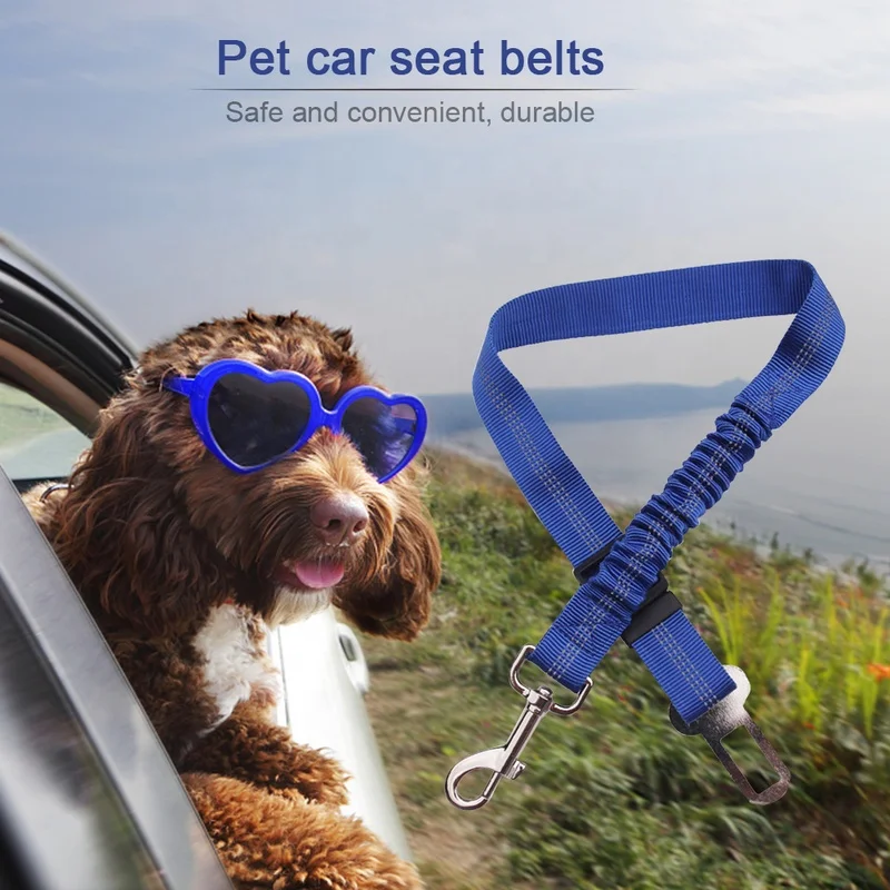 Pet Supplies Car Seat Belt Dog Seat Belt Dog Leash Traction Belts Cushioning Elastic Reflective Safety Rope Traction Rope Dog