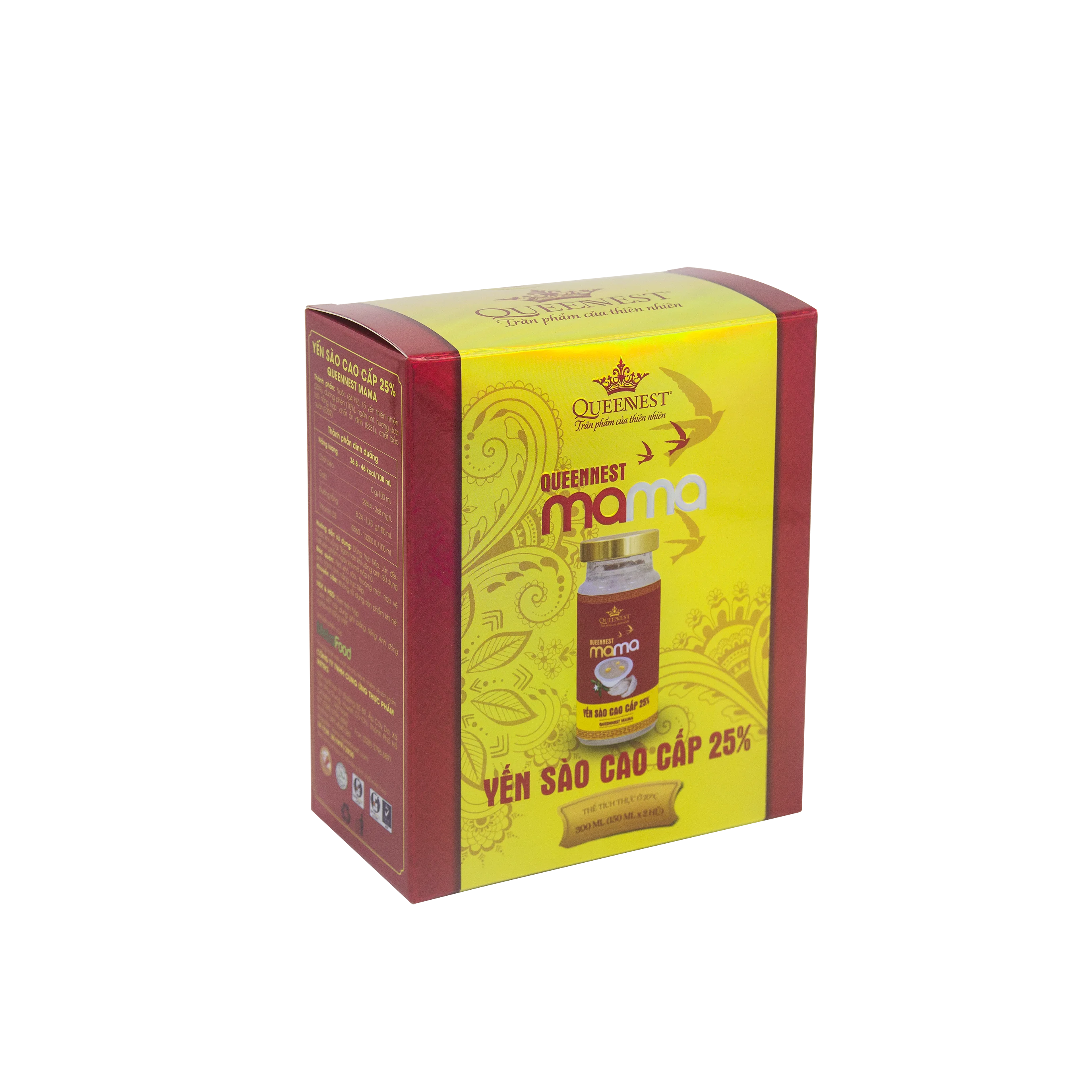 Премиум Птичье гнездо 25% QUEENNEST MAMA 150 мл (2 шт. в упаковке) из Вьетнама