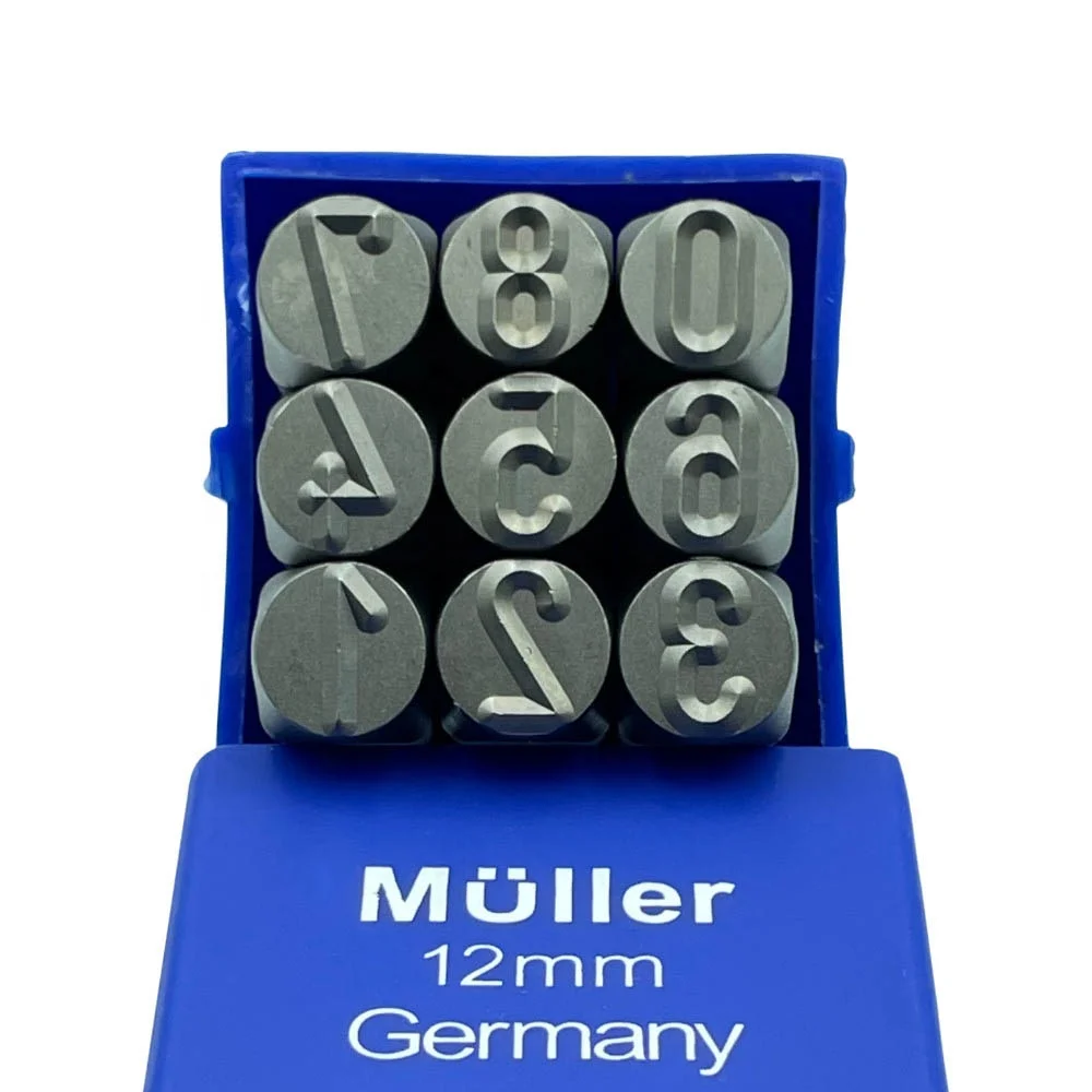 Manufacturer provides steel 12mm German number punch metal stamping kit
