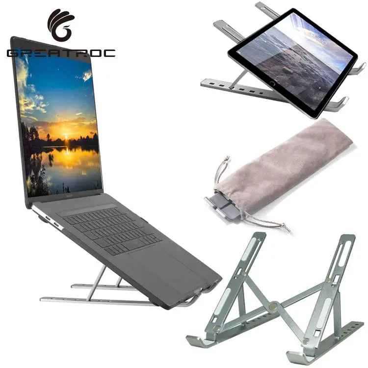 Great Roc support pour ordinateur portable  notebook stand aluminium portable computer stand portatil portable pc riser