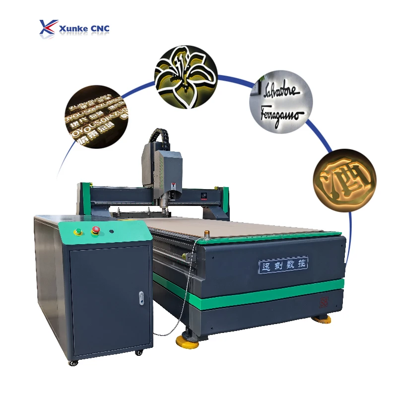 Xunke atc bt30 4 axis independent control cabinet Vacuum adsorption NC system cnc router machine