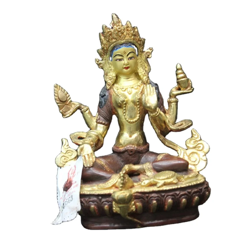 Buy Religious Handicraft Statues White Tara Bronze Nepali Handmade Sculpture Antique Finish Brass Metal Copper