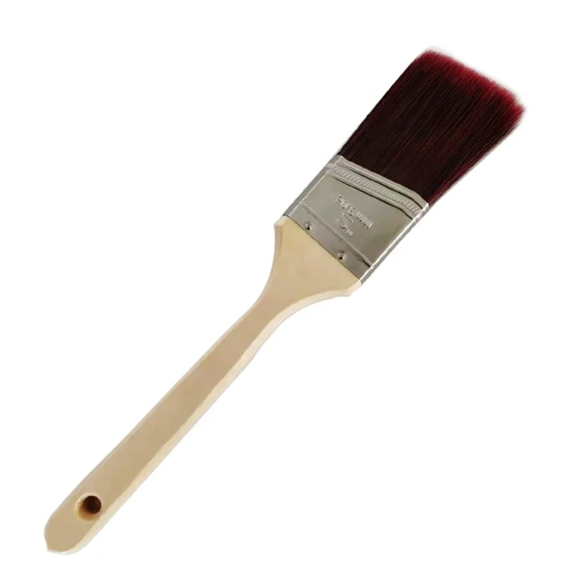 Synthetic Paint Brush Popular High Quality Painter Tools American Angle Short Red Wood Painting Tools